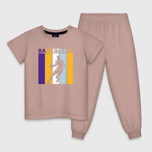Детская пижама Play basketball / Пыльно-розовый – фото 1