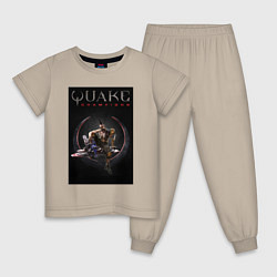 Пижама хлопковая детская Quake champions Anarki, цвет: миндальный
