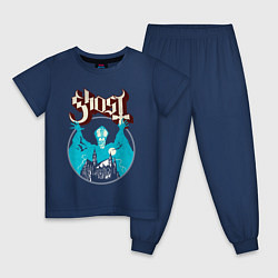 Пижама хлопковая детская Ghost - Opus Eponymous, цвет: тёмно-синий