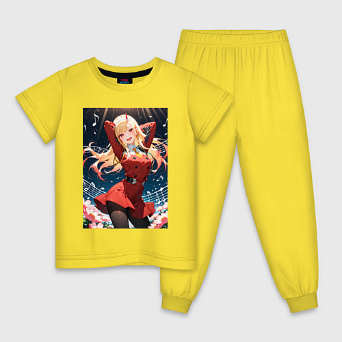 Детская пижама Марин Китагава косплей 002 Darling in the Franxx / Желтый – фото 1