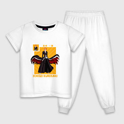 Пижама хлопковая детская Блич Kurosaki Ichigo плащ, цвет: белый