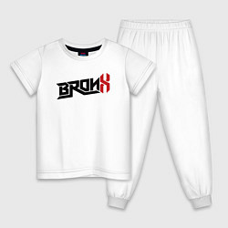 Пижама хлопковая детская USA Bronx, цвет: белый