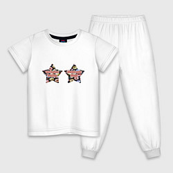 Пижама хлопковая детская Света конфета, цвет: белый