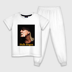 Пижама хлопковая детская Hulk Hogan память, цвет: белый