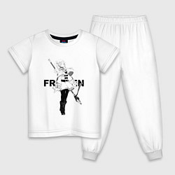 Пижама хлопковая детская Frieren - эльфийка, цвет: белый