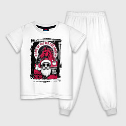 Пижама хлопковая детская Красный огненный конь 2026, цвет: белый