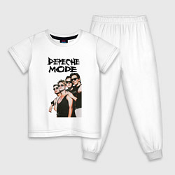Пижама хлопковая детская Depeche Mode 1990 - Violator, цвет: белый