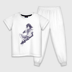 Пижама хлопковая детская Данганронпа V3 - Кокичи Ома, цвет: белый