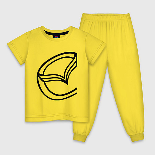 Детская пижама Мазда значок / Желтый – фото 1