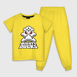 Пижама хлопковая детская HC Anaheim Ducks, цвет: желтый