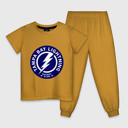 Пижама хлопковая детская HC Tampa Bay Lightning, цвет: горчичный