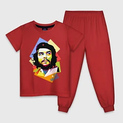 Пижама хлопковая детская Che Guevara Art, цвет: красный