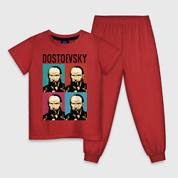 Пижама хлопковая детская Dostoevsky, цвет: красный