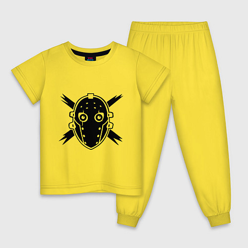 Детская пижама Хоккейная маска с глазами / Желтый – фото 1