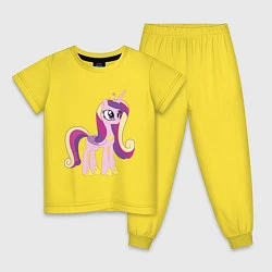 Пижама хлопковая детская Принцесса Каденс, цвет: желтый