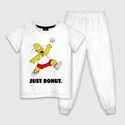 Пижама хлопковая детская Just Donut, цвет: белый