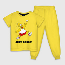 Пижама хлопковая детская Just Donut, цвет: желтый