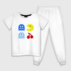 Пижама хлопковая детская Pac-Man Pack, цвет: белый