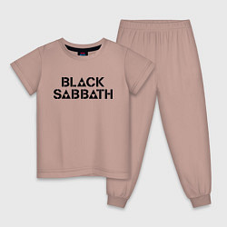 Пижама хлопковая детская Black Sabbath, цвет: пыльно-розовый