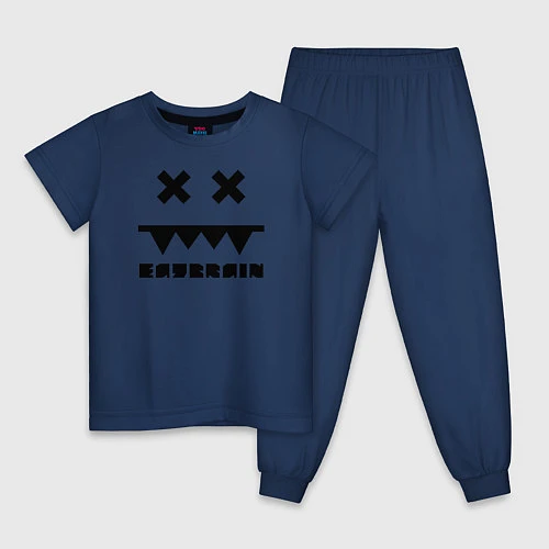 Детская пижама Eatbrain Logo / Тёмно-синий – фото 1