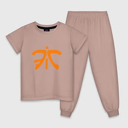 Пижама хлопковая детская Fnatic Logo, цвет: пыльно-розовый