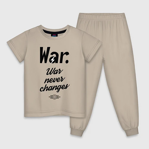 Детская пижама War never changes / Миндальный – фото 1