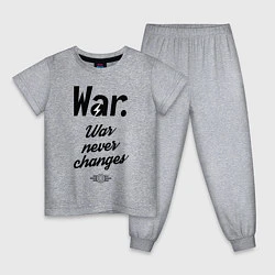 Пижама хлопковая детская War never changes, цвет: меланж