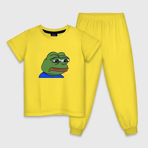 Детская пижама Sad frog / Желтый – фото 1
