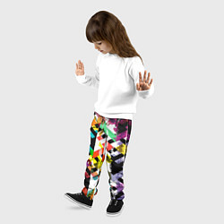 Брюки детские Геометрия в красках, цвет: 3D-принт — фото 2