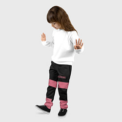 Брюки детские Black Pink: Logo, цвет: 3D-принт — фото 2