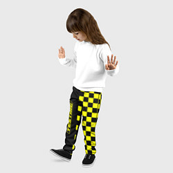 Брюки детские Testing ASAP Rocky: Yellow Grid, цвет: 3D-принт — фото 2