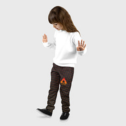 Брюки детские Apex Legends: Orange Dotted, цвет: 3D-принт — фото 2