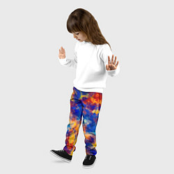 Брюки детские Огненно-синий полутон, цвет: 3D-принт — фото 2