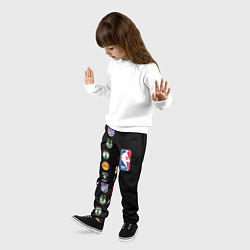 Брюки детские NBA Team Logos 2, цвет: 3D-принт — фото 2