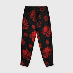 Брюки детские Samurai pattern - красный, цвет: 3D-принт