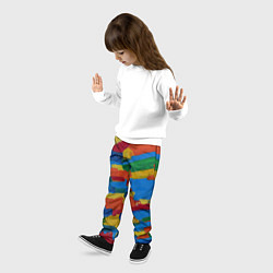 Брюки детские Разноцветная абстракция, цвет: 3D-принт — фото 2