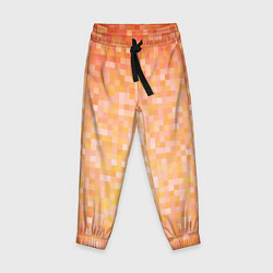 Детские брюки Оранжевая пиксель абстракция