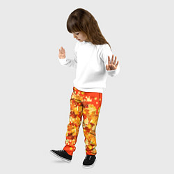 Брюки детские Кленовый листопад, цвет: 3D-принт — фото 2