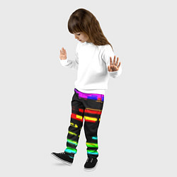 Брюки детские Color fashion glitch, цвет: 3D-принт — фото 2