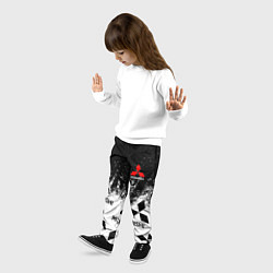 Брюки детские Mitsubishi black & white, цвет: 3D-принт — фото 2