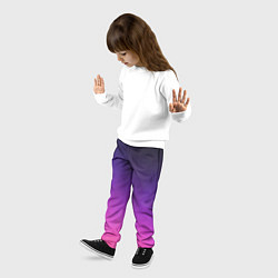 Брюки детские Розовофиолетовый градиент, цвет: 3D-принт — фото 2
