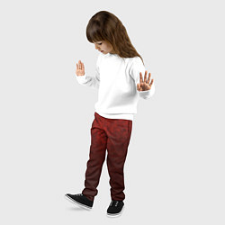 Брюки детские Мраморный красно-черный градиент, цвет: 3D-принт — фото 2