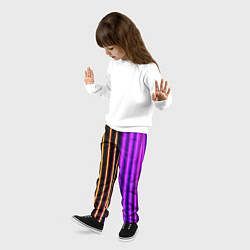 Брюки детские Неоновые линейные фонари - Фиолетовый, цвет: 3D-принт — фото 2