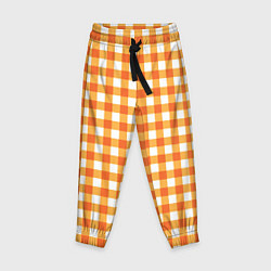 Детские брюки Бело-оранжевые квадратики