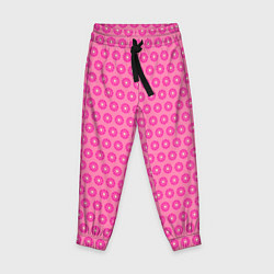 Детские брюки Розовые цветочки - паттерн из ромашек