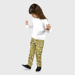 Брюки детские Золотая чеканка - текстура, цвет: 3D-принт — фото 2