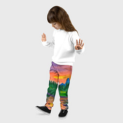 Брюки детские Закат на реке, цвет: 3D-принт — фото 2