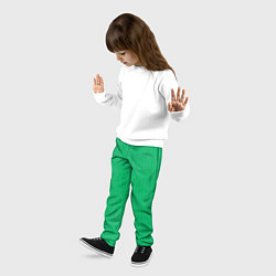 Брюки детские Зеленый вязаный свитер, цвет: 3D-принт — фото 2