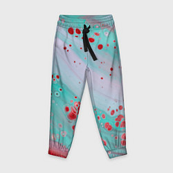 Детские брюки Волнообразные красные и голубые краски