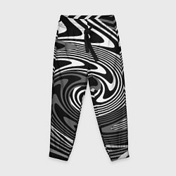 Брюки детские Black and white abstract pattern, цвет: 3D-принт